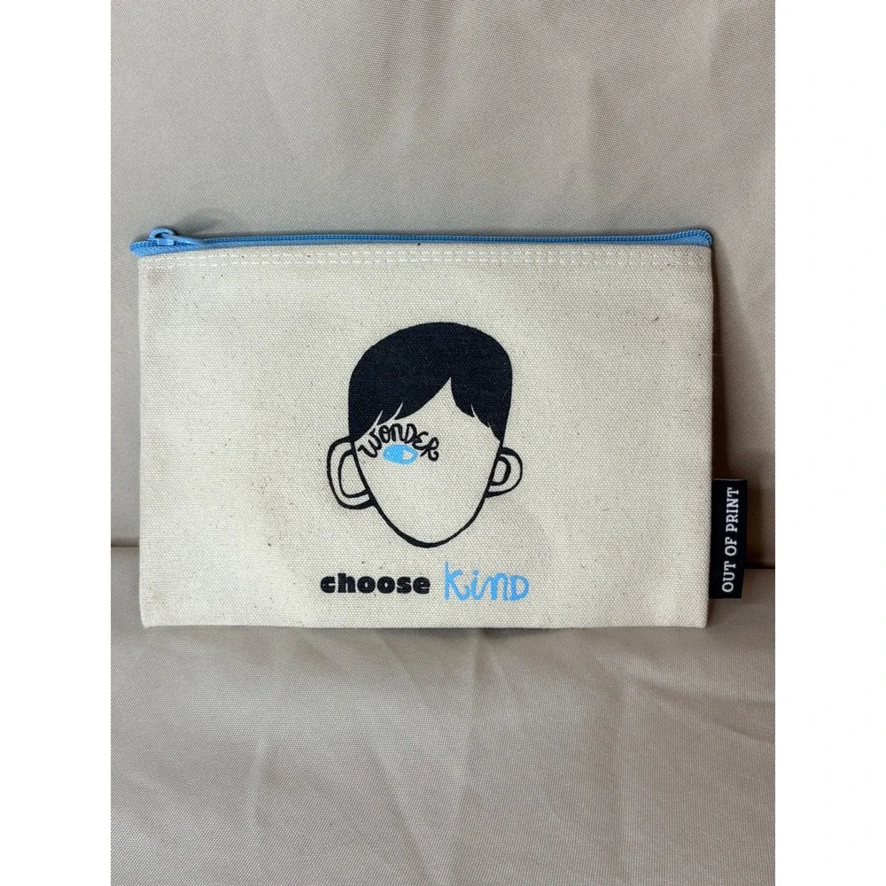 Out of Print Wonder Choose Kind Canvas Zipper Pouch Bag R.J. Palacio Space Print